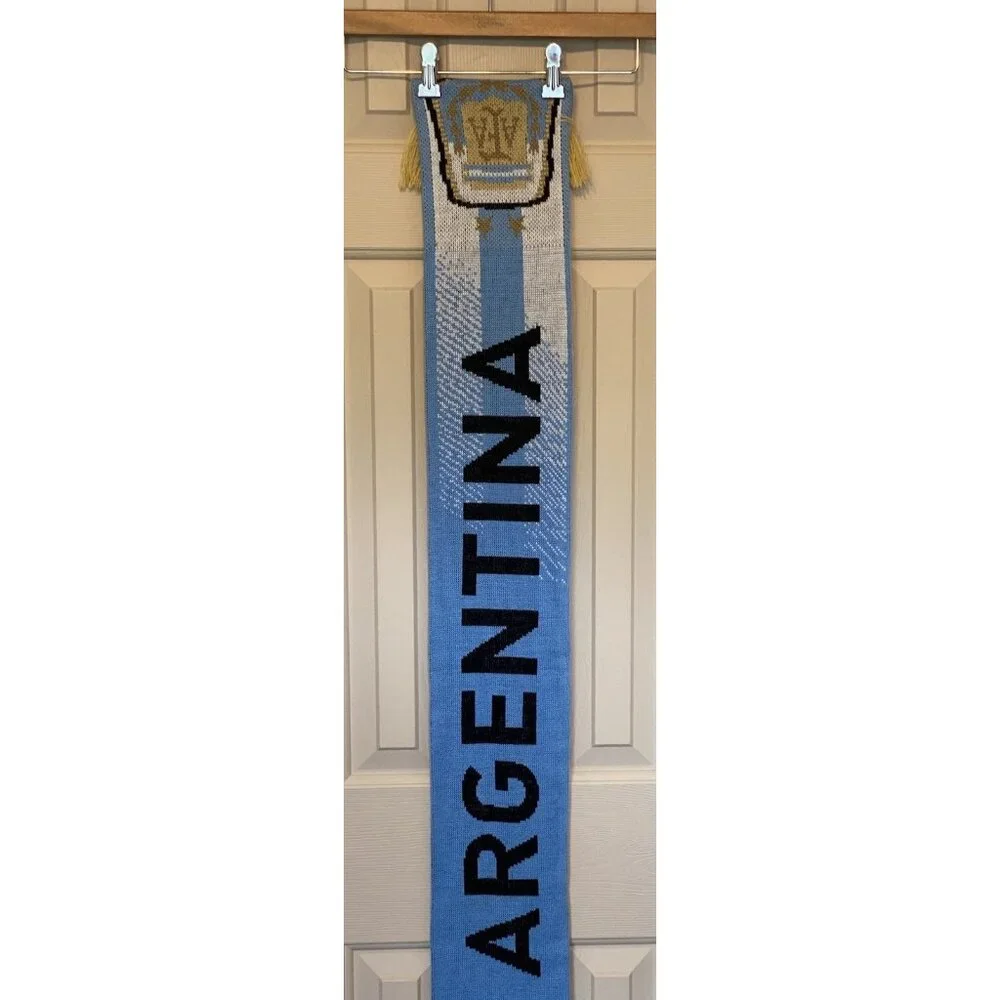 Argentina National Soccer Team Scarf Blue White Adidas Football 6x55